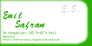 emil safran business card